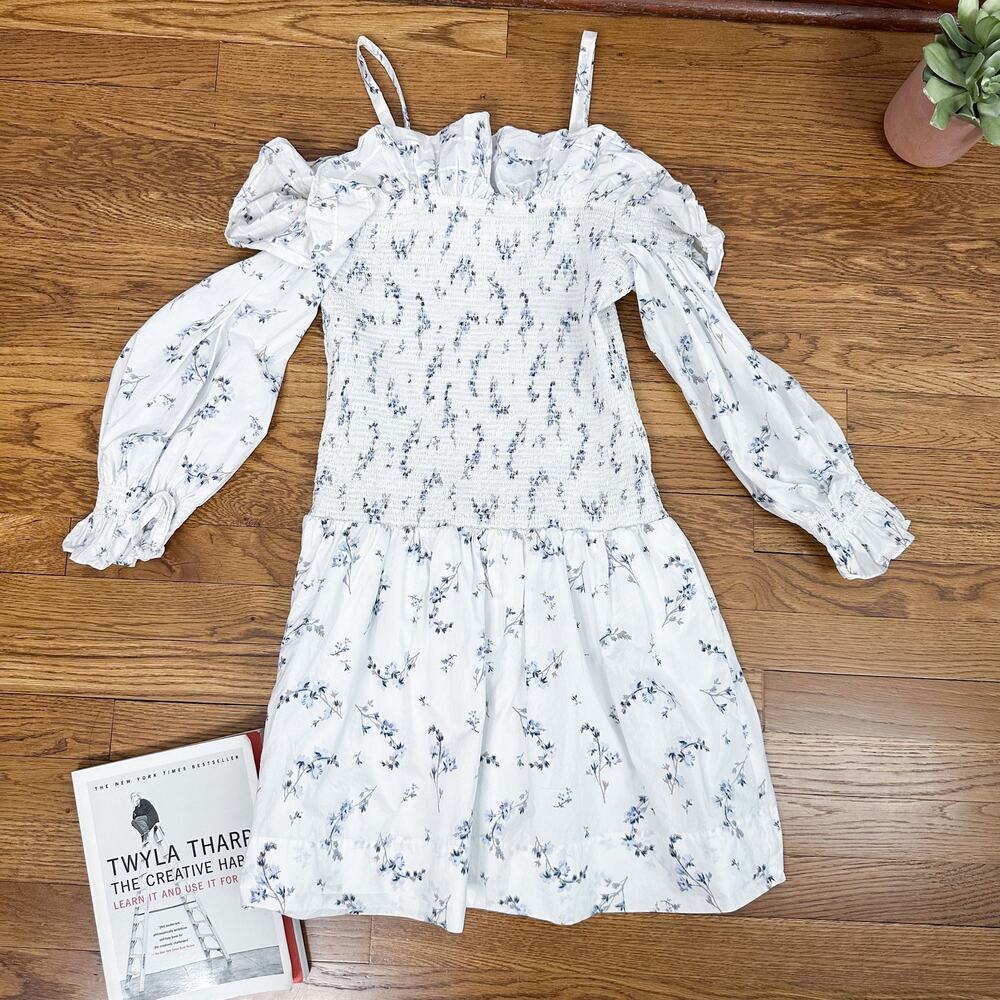 Rebecca Taylor White Francine Off Shoulder Dress